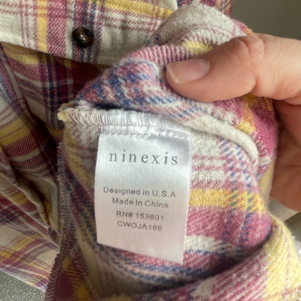 Ninexis Flannel Plaid Jacket. Size 3XL. Excellent condition. - Picture 10 of 11